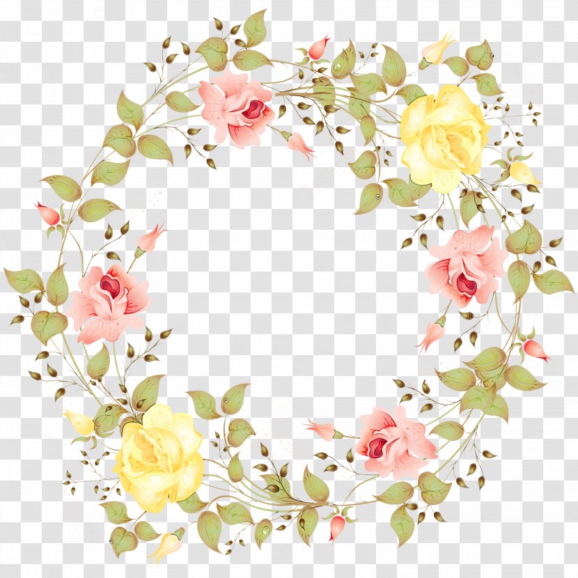 Rose Flower Vine Garland - Wreath Transparent PNG