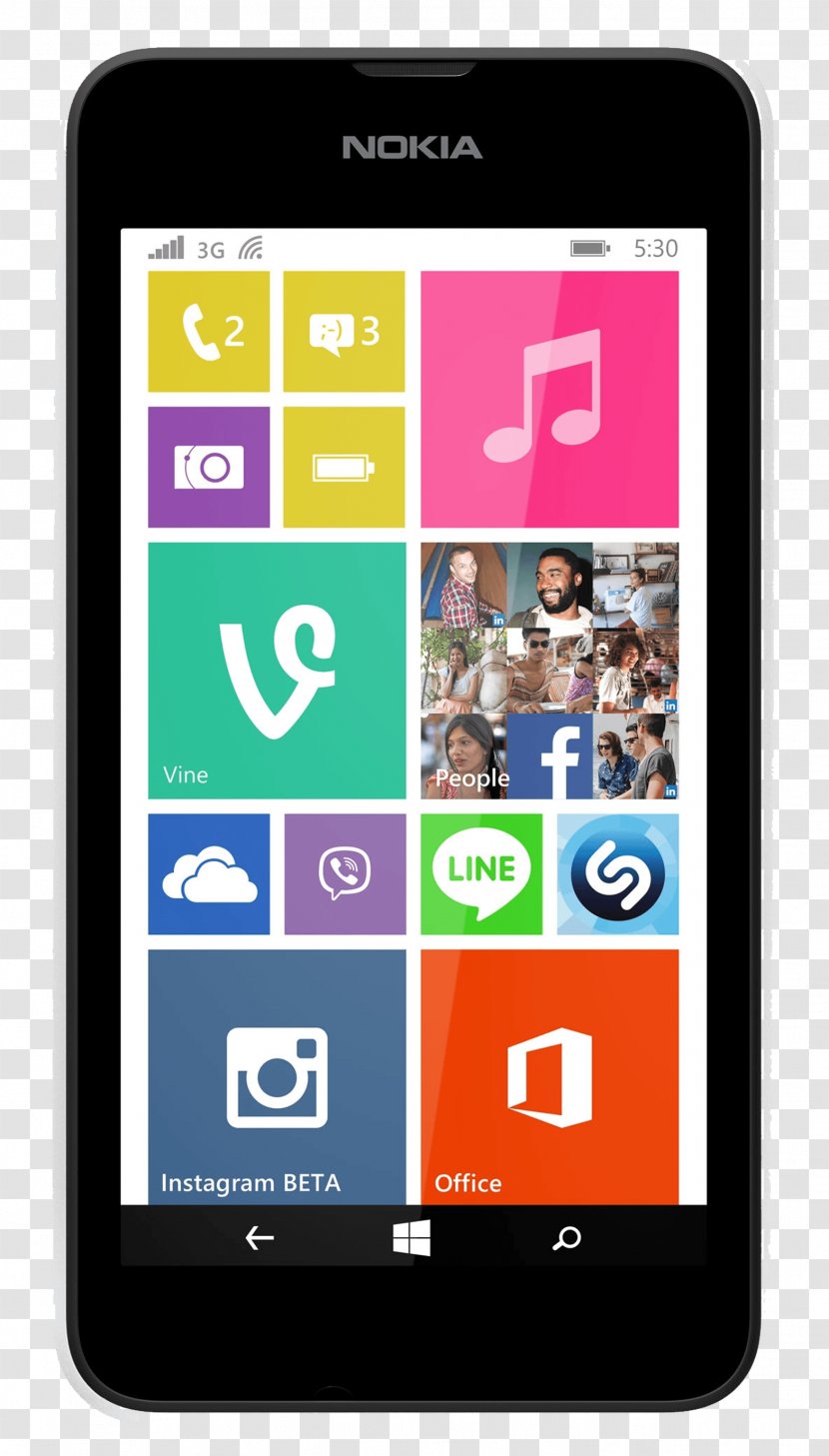 Nokia Lumia 530 Screen Protectors 諾基亞 Touchscreen - Cellular Network - Smartphone Transparent PNG