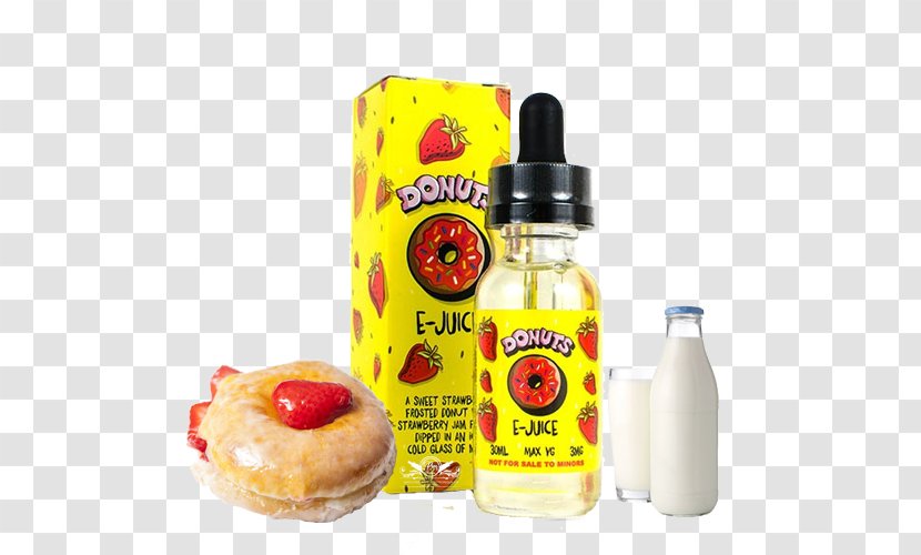 Donuts Juice Flavor Milk Electronic Cigarette Aerosol And Liquid - Strawberry Jam Transparent PNG