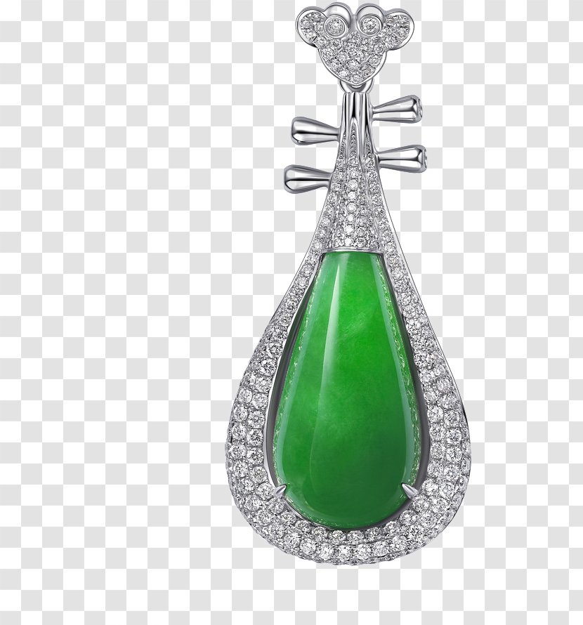 Emerald Earring Violin Jade - Style Effect Element Earrings Transparent PNG