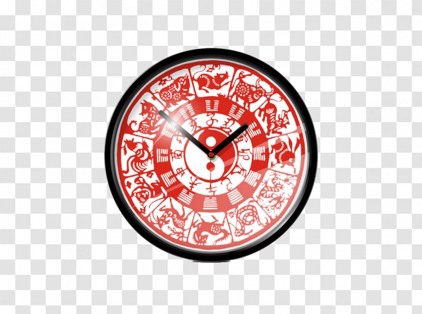 Chinese Zodiac Astrological Sign Dog Astrology - New Year - Silent Living Room Wall Clock Transparent PNG