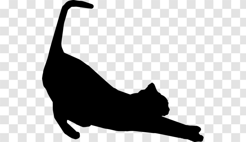 Cat Silhouette Felidae Clip Art - Black - Cattail Clipart Transparent PNG