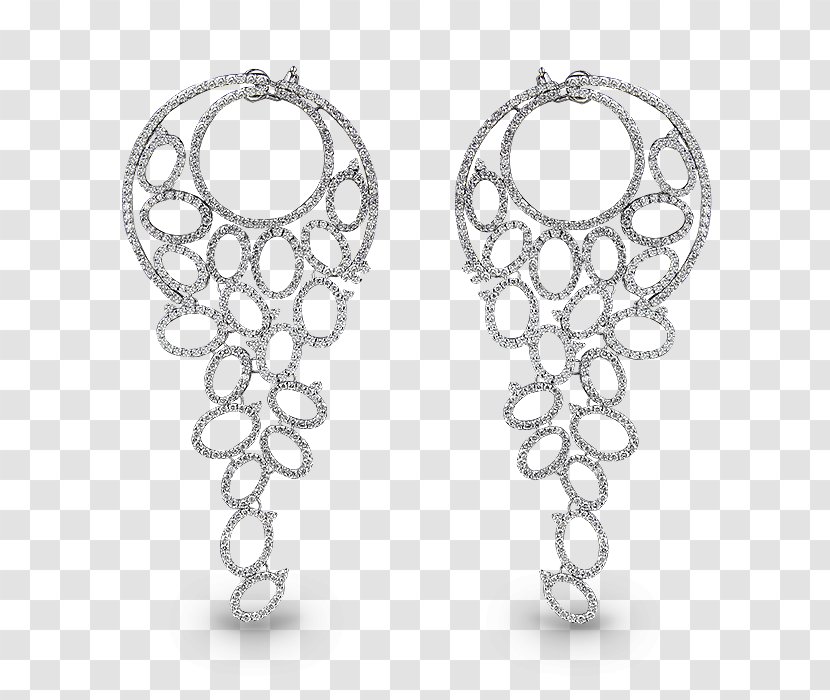 Earring Body Jewellery Silver White - Jewelry Transparent PNG
