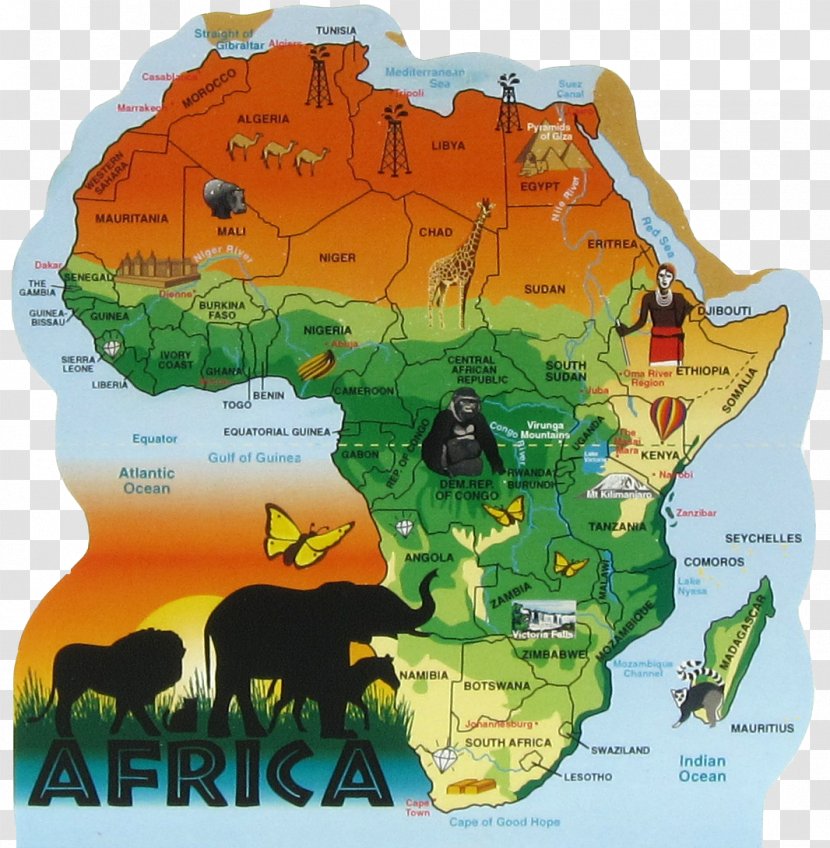 Languages Of Africa Mapa Polityczna Continent - Safari Holidays Transparent PNG