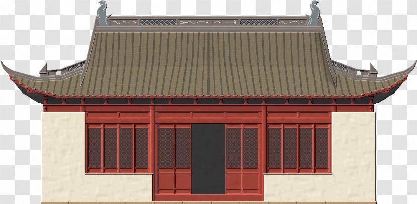House Plan China Chinese Architecture - Elevation Transparent PNG