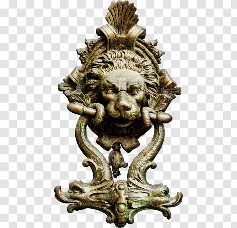 Lionhead Rabbit Lions Gate Head - Brass Lion Door Handle Transparent PNG