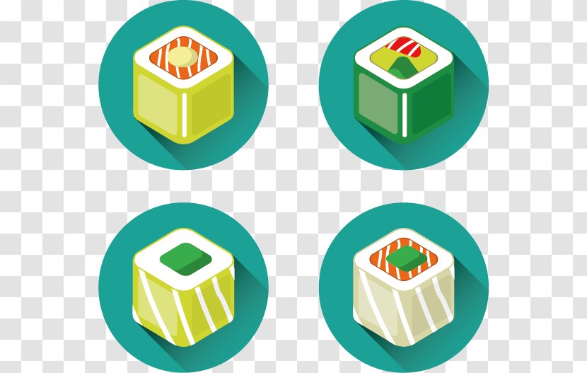 Sushi Japanese Cuisine Euclidean Vector Icon - Square Transparent PNG