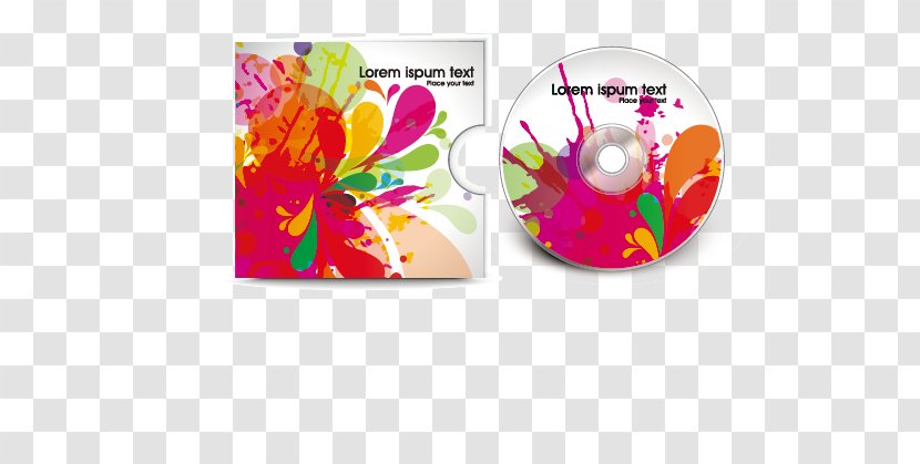 Compact Disc Template DVD - Petal - CD Cover Vector Material Transparent PNG