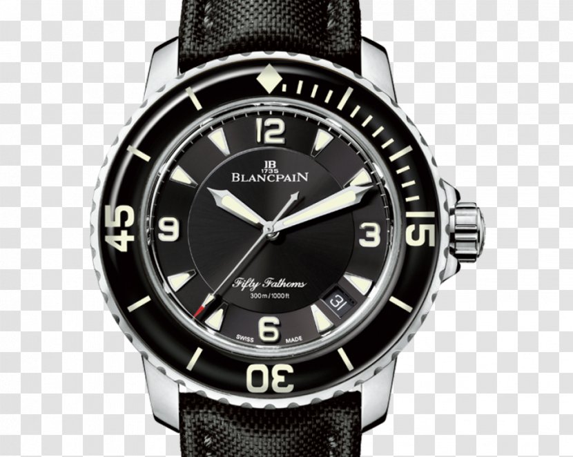 Villeret Blancpain Fifty Fathoms Diving Watch - Strap - Jewels Transparent PNG