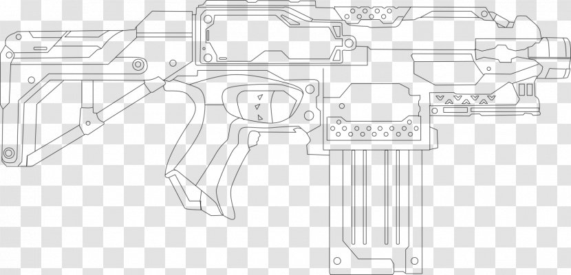 Line Art Weapon Drawing White - Black And Transparent PNG