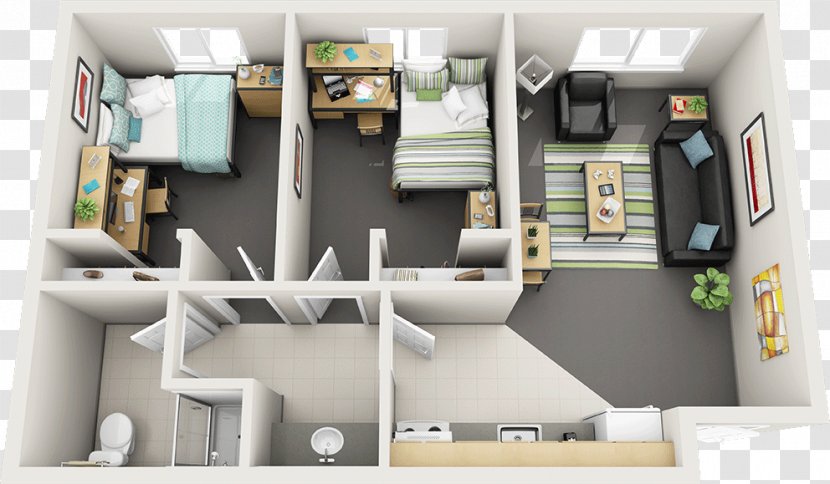 University Of Denver Colorado Campus Village At Auraria Dormitory House - Bedroom - Dorm? Transparent PNG