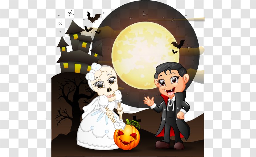 Cartoon Poster Halloween - Fundal - Corpse Bride Creative Advertising Vector Material Transparent PNG