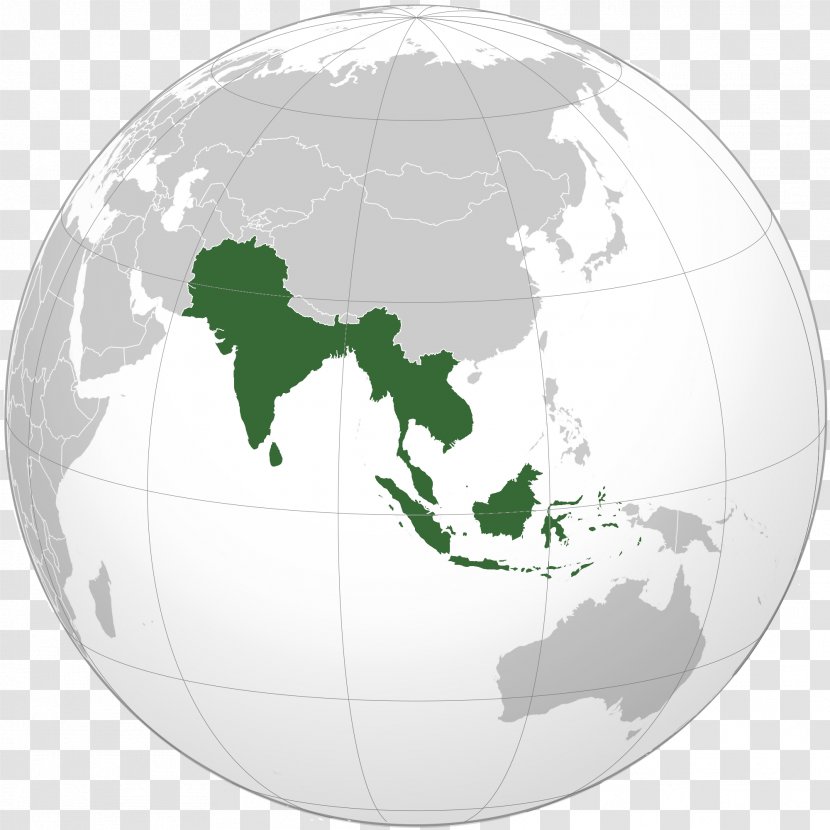 Asia Globe Earth Continent - Thailand Features Transparent PNG