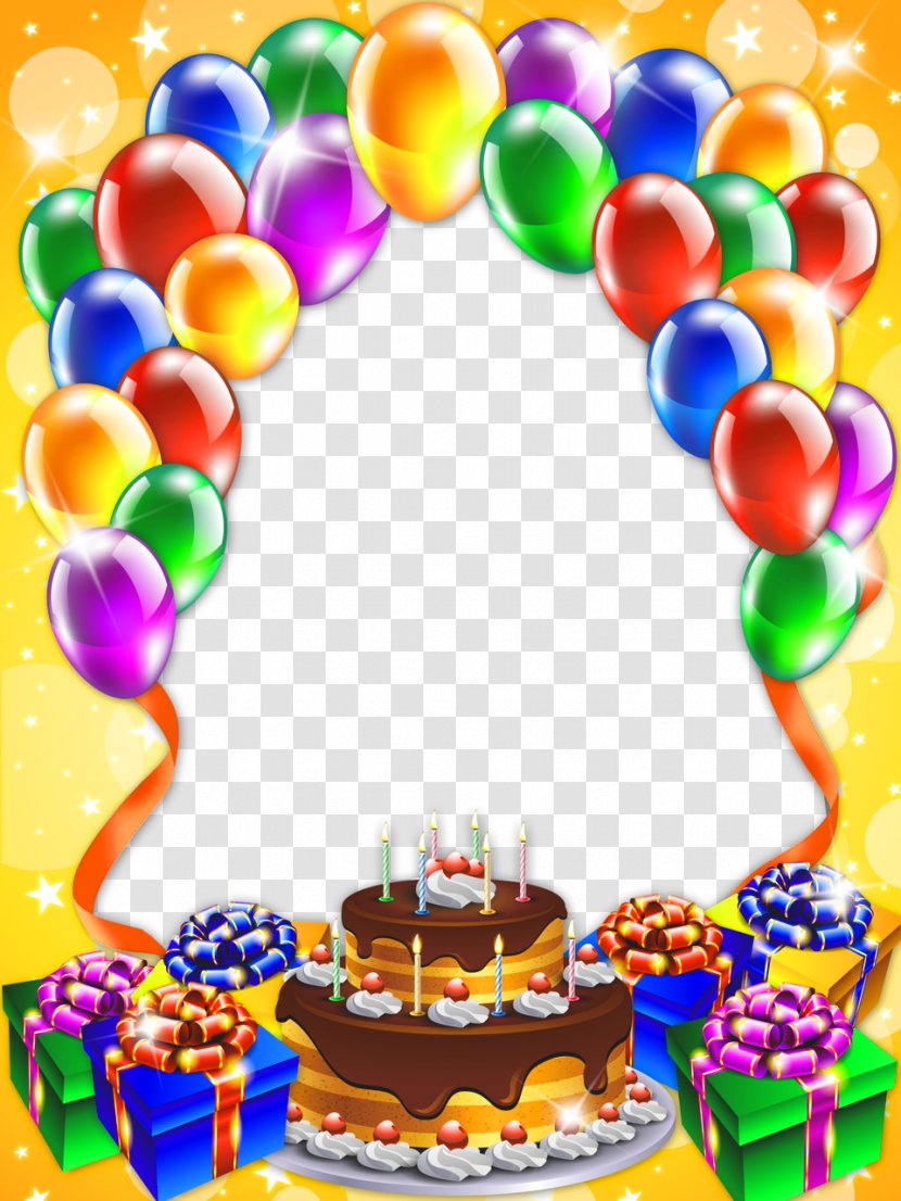 Birthday Cake Happy To You Clip Art - Picture Frame - Free Frames Transparent PNG