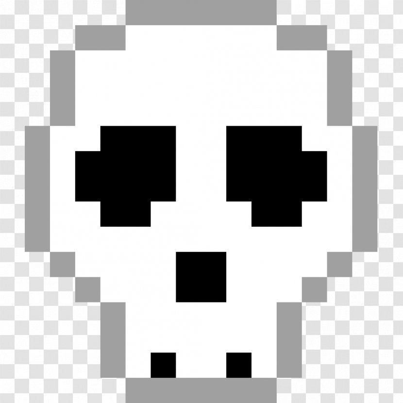 Pixel Art Skull Bone - Drawing Transparent PNG