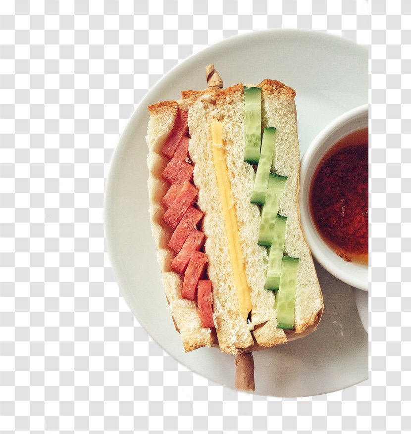 Breakfast Sandwich Ham BLT Toast - American Food - Sandwiches Transparent PNG