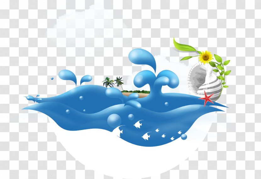 Poster Water Park Download - Advertising - Conch And Spray Transparent PNG