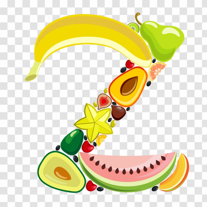 Fruit Image Illustration Clip Art - Banaani - Letter Z Transparent PNG