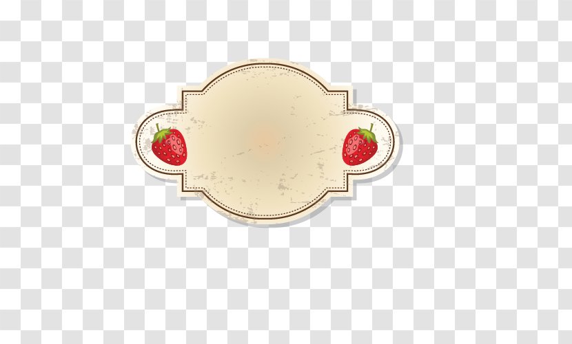 Auglis Label Strawberry Sticker - Fruit - Vintage Border Transparent PNG