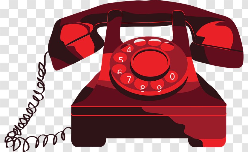 Telephone Call Mobile Phone Clip Art - Red - Rotary Cliparts Transparent PNG