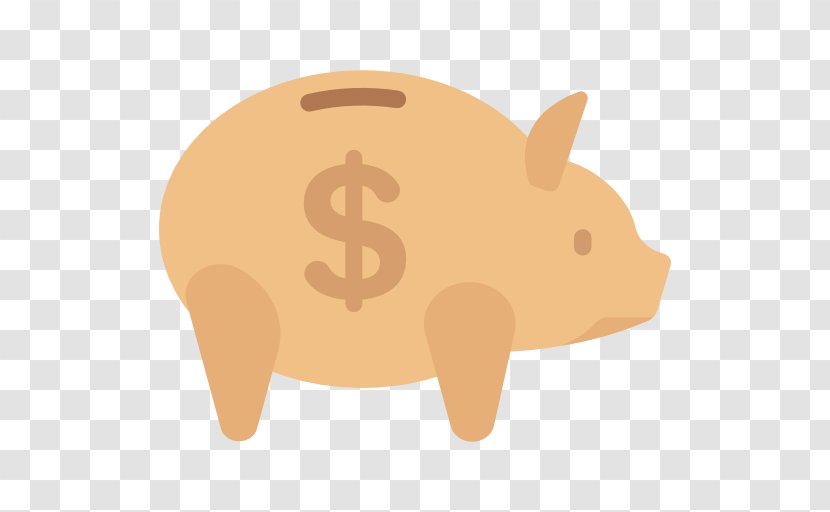 Piggy Bank Flat Design Domestic Pig Transparent PNG