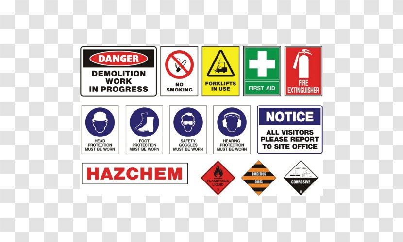 Occupational Safety And Health Signage Personal Protective Equipment - Text Transparent PNG