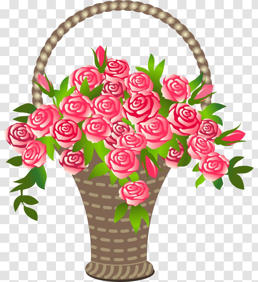 Vector Graphics Design Flower Rose Image - Flowerpot - Basket Transparent PNG