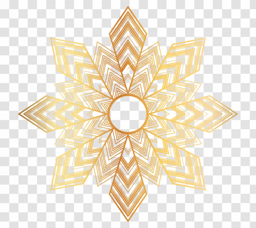 Snowflake Schema Shape - Poster - Golden Retro Vector Transparent PNG