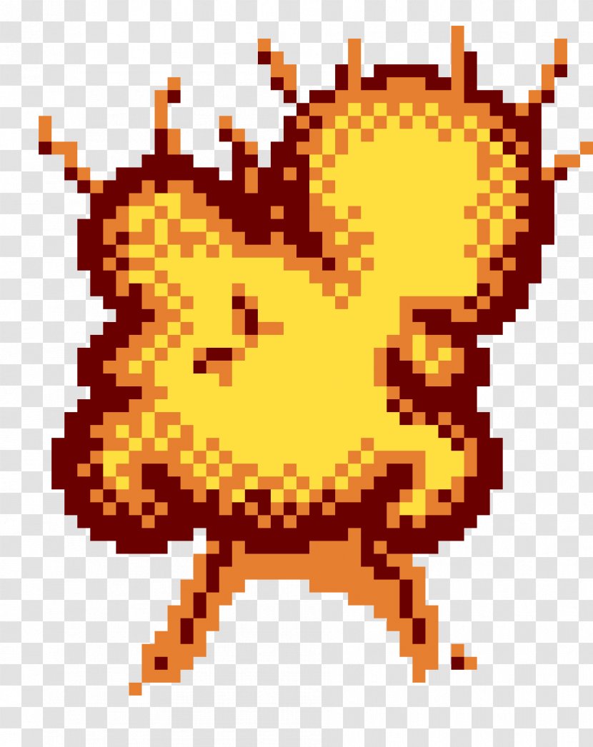 Pixel Art Explosion - Yellow Transparent PNG