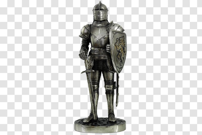 Middle Ages Knight Plate Armour Statue Figurine Transparent PNG
