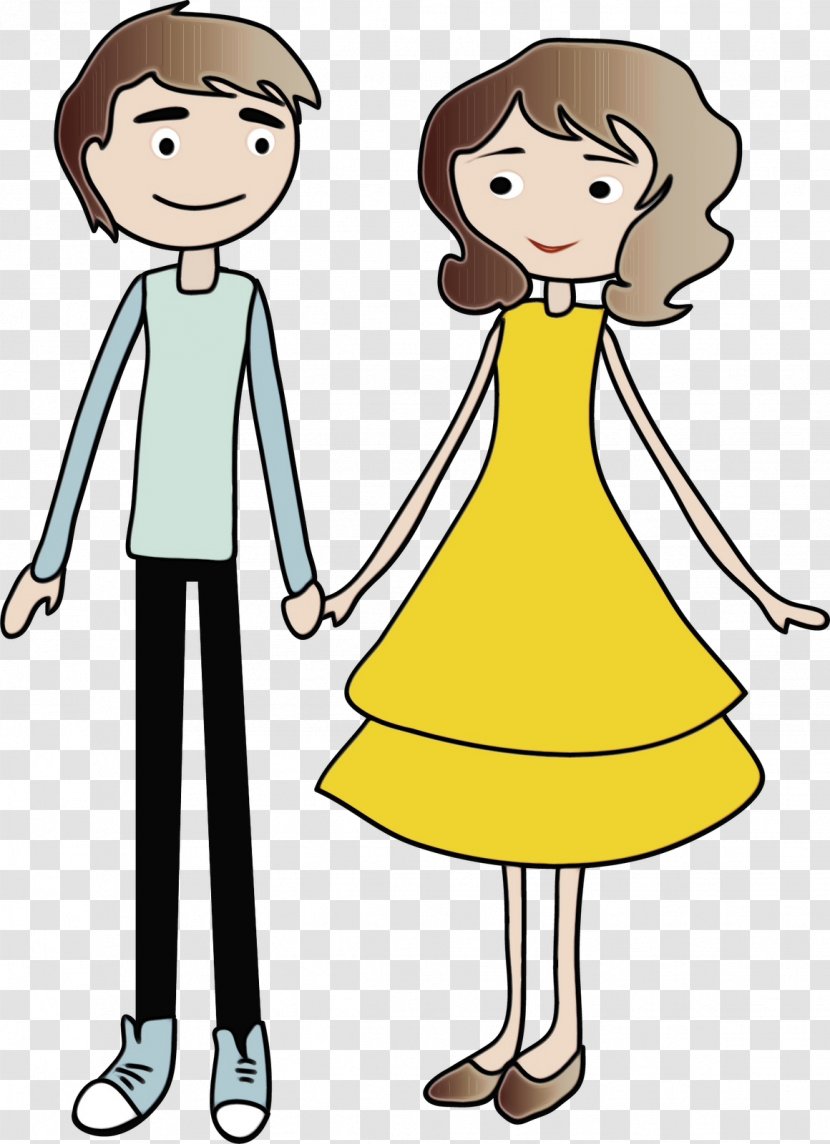 Woman Clip Art Human Behavior Dress - Cartoon - Happiness Transparent PNG