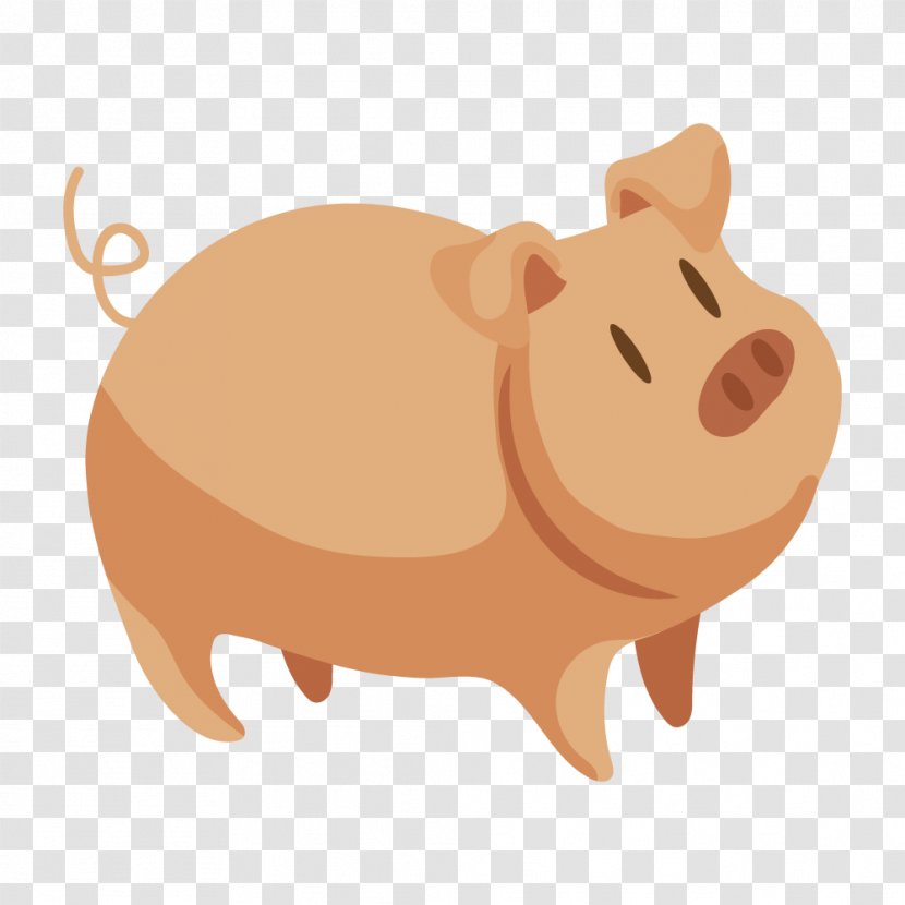 Domestic Pig Vector Graphics Drawing Image - Nose - Cartoon Farm Animals Transparent PNG
