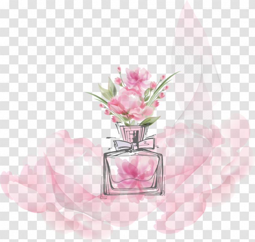 Perfume Chanel Eau De Toilette Fragrance Oil Fashion - Rose Family - Flowers Vector Bottle Transparent PNG