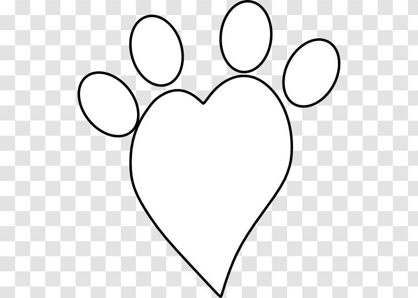 Clip Art Dog Paw Tiger Heart - Watercolor Transparent PNG