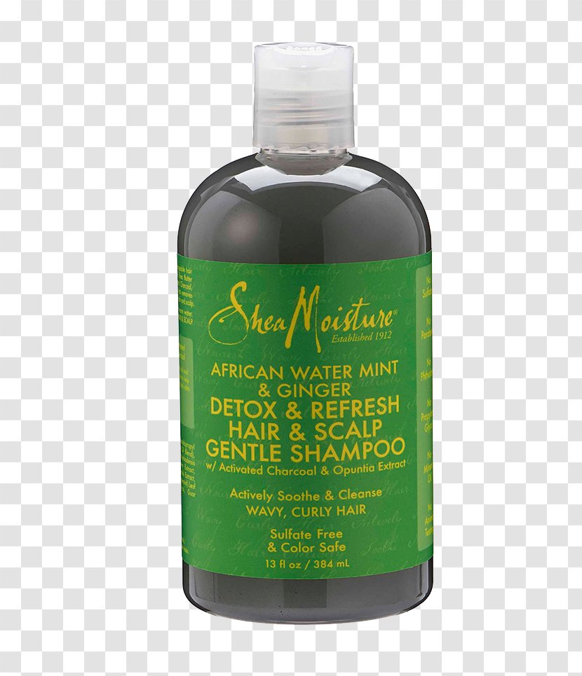 SheaMoisture African Water Mint & Ginger Detox Hair Scalp Gentle Shampoo Shea Moisture Butter Conditioner - Body Wash Transparent PNG