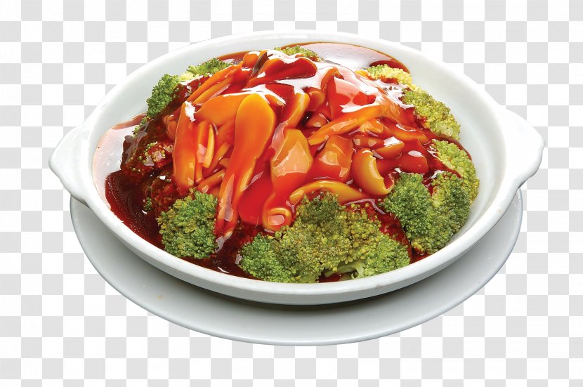 Vegetarian Cuisine Sauce Asian Ingredient Dish - Broccoli - Abalone Mushroom Buckle Transparent PNG