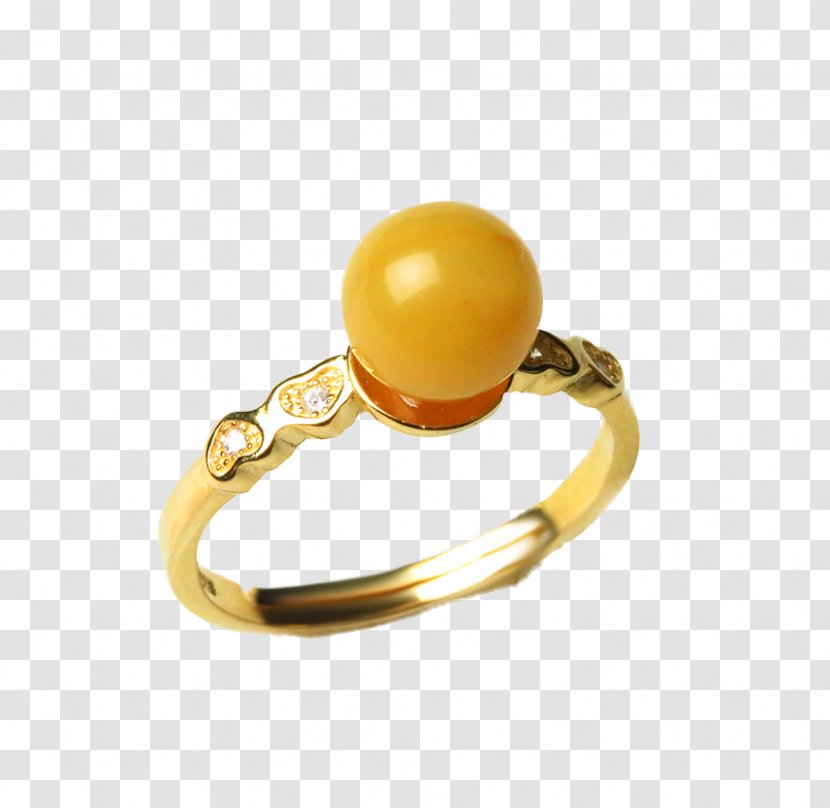 Ring Silver Jewellery Gemstone - Designer - 925 Beeswax Amber Transparent PNG