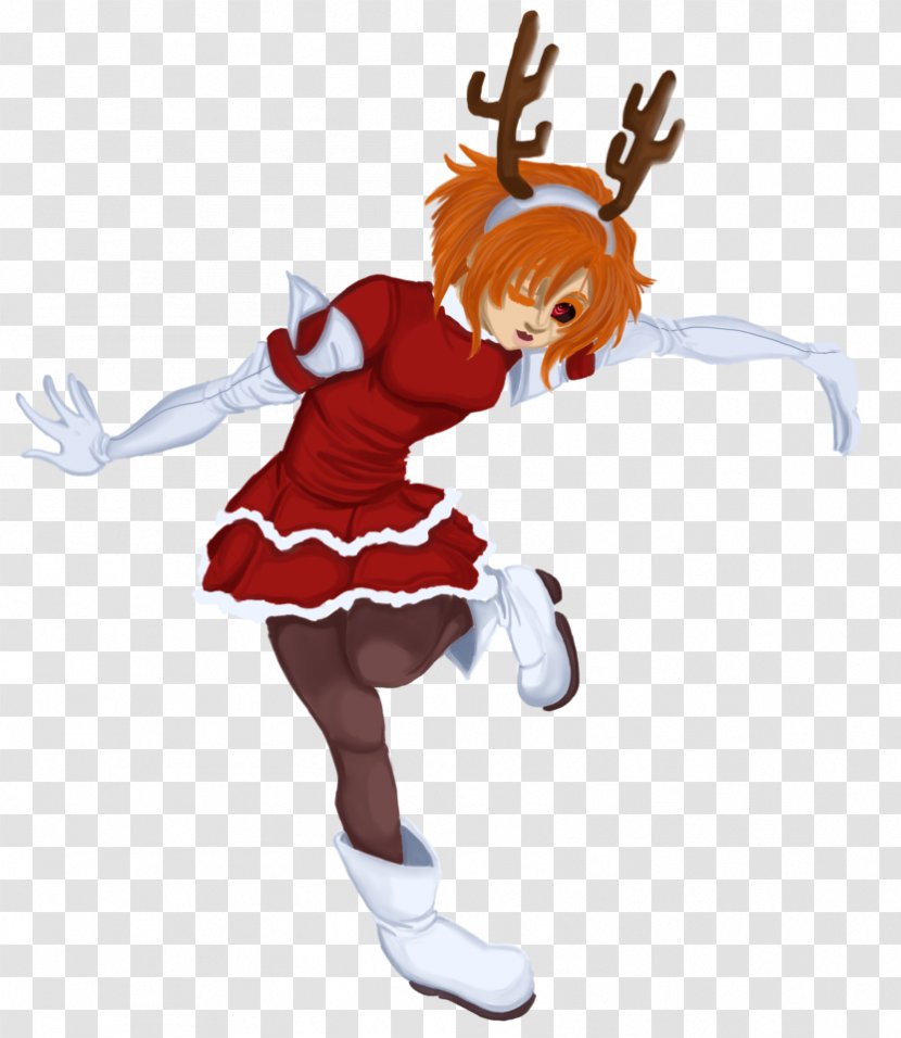 Reindeer Illustration Costume Cartoon Shoe - Vertebrate Transparent PNG