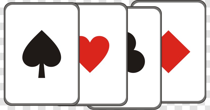 Contract Bridge Playing Card Suit Game Clip Art - Silhouette - Cards Cliparts Transparent PNG