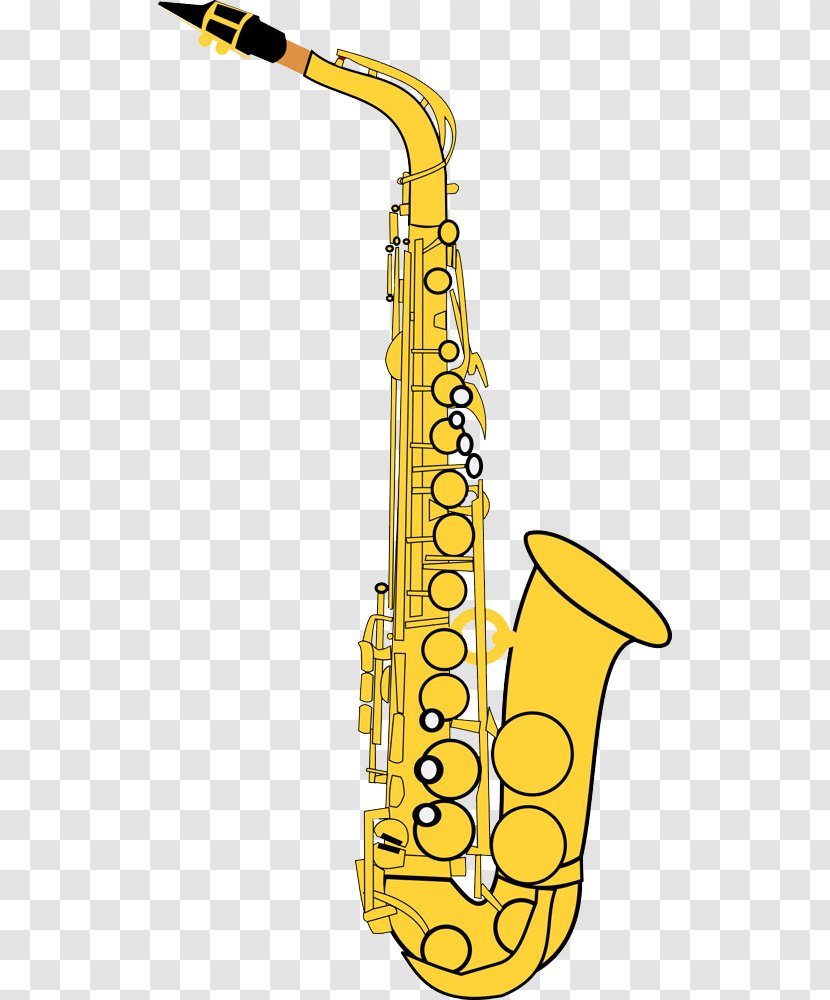 Alto Saxophone Clip Art - Flower - Golden Cartoon Transparent PNG