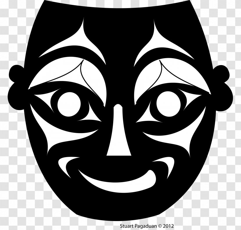 Emotion White Confidence Black Face - Mask Transparent PNG