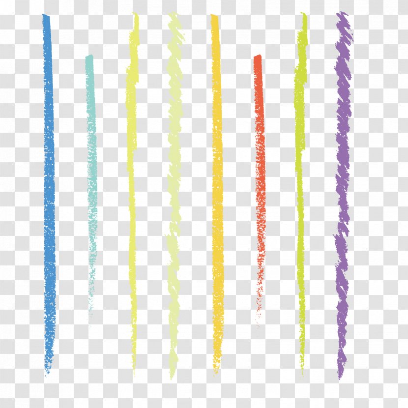 Sidewalk Chalk Yellow Purple - Pen - Vertical Striped Brush Transparent PNG