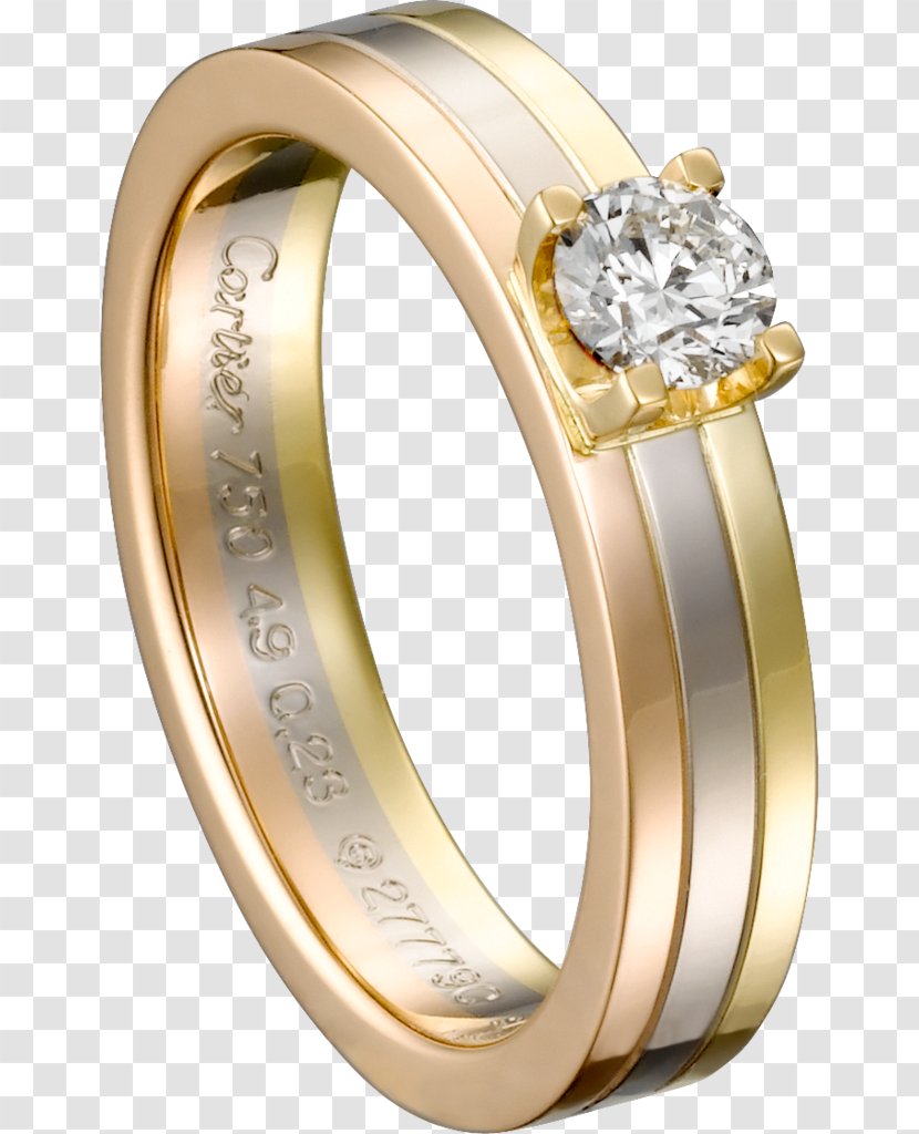 Wedding Ring Engagement Solitaire Cartier Transparent PNG
