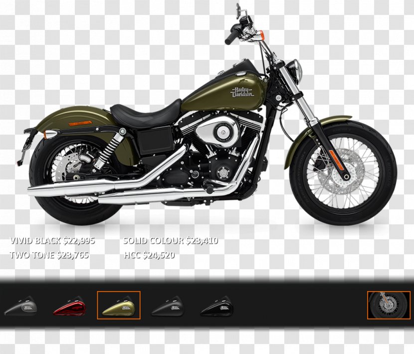 Harley-Davidson Super Glide Motorcycle Street Dyna - Bobber - Harley-davidson Transparent PNG