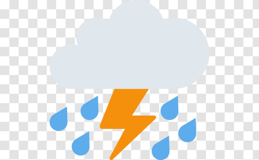 Emoji Severe Thunderstorm Warning Rain - Cloud Transparent PNG