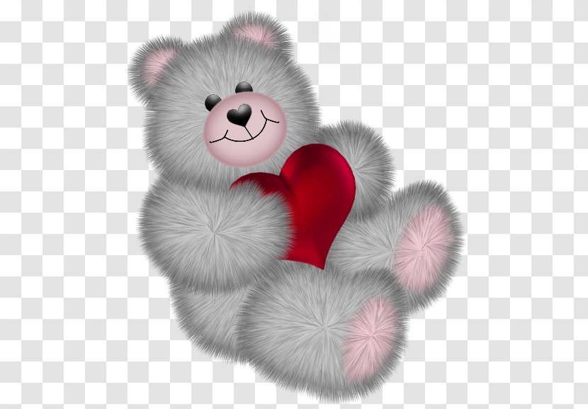 Valentine's Day PhotoScape Clip Art - Silhouette - Valentines Teddy With Heart Grey PNG Clipart Picture Transparent PNG