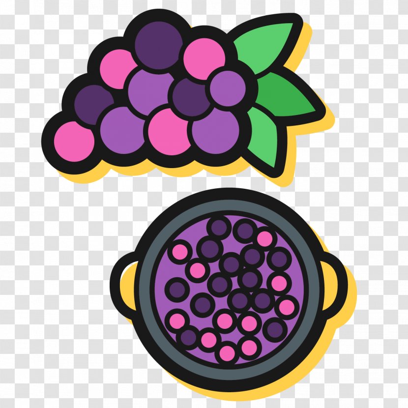 Sangria Cartoon Clip Art - Auglis - Vector A Large String Of Grape Fruit Plates Transparent PNG