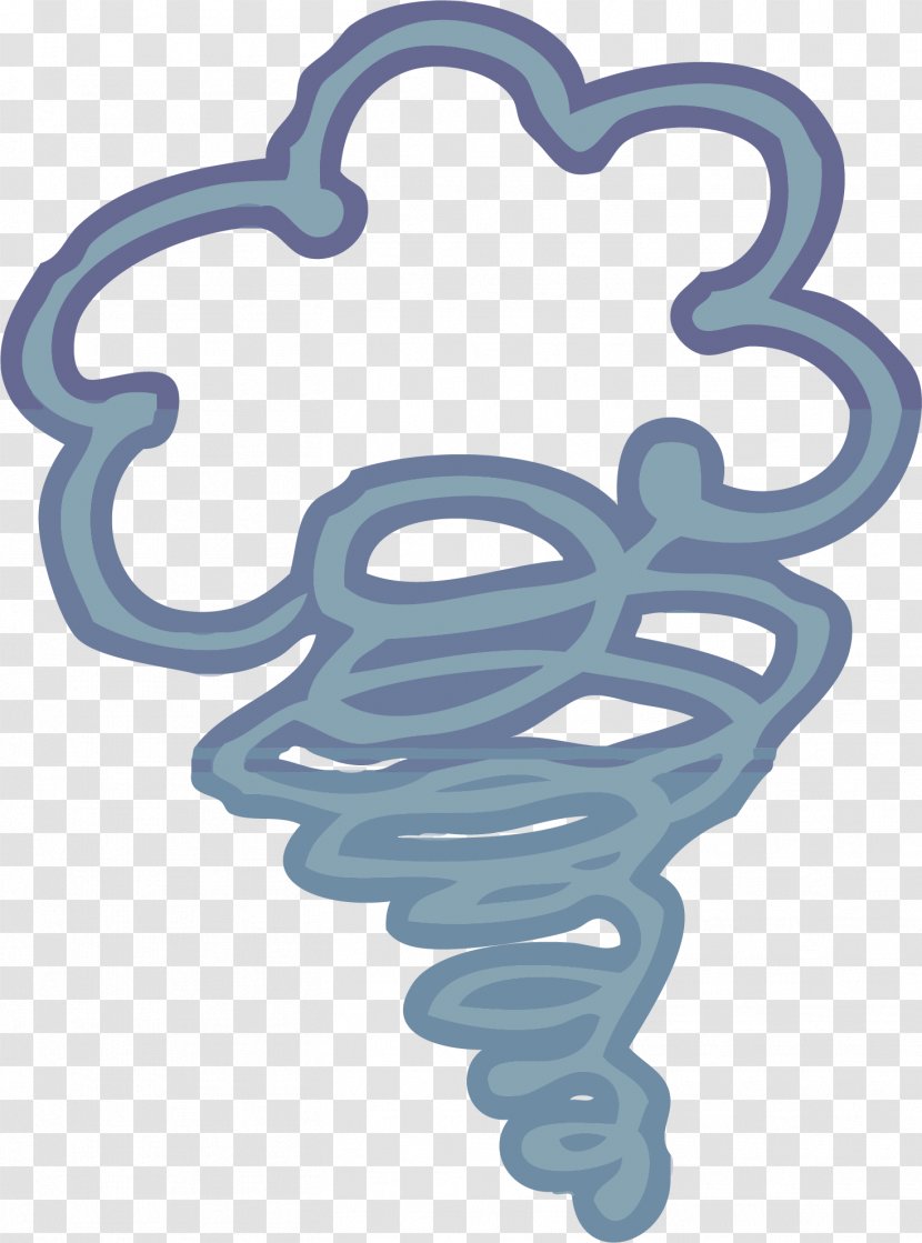 Tornado Weather - Hand Painted Lines Transparent PNG