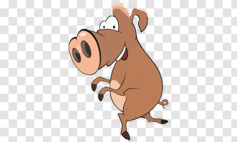 Wild Boar Cartoon - Nose - Hog Transparent PNG