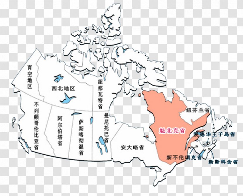 British Columbia Quebec Saskatchewan Manitoba Upper Canada - Employment - Simplified Map Of Transparent PNG